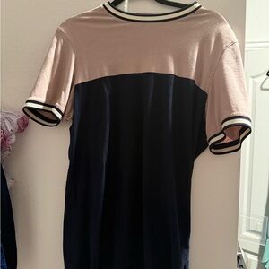 Ted Baker Navy and Beige Men's Shirt